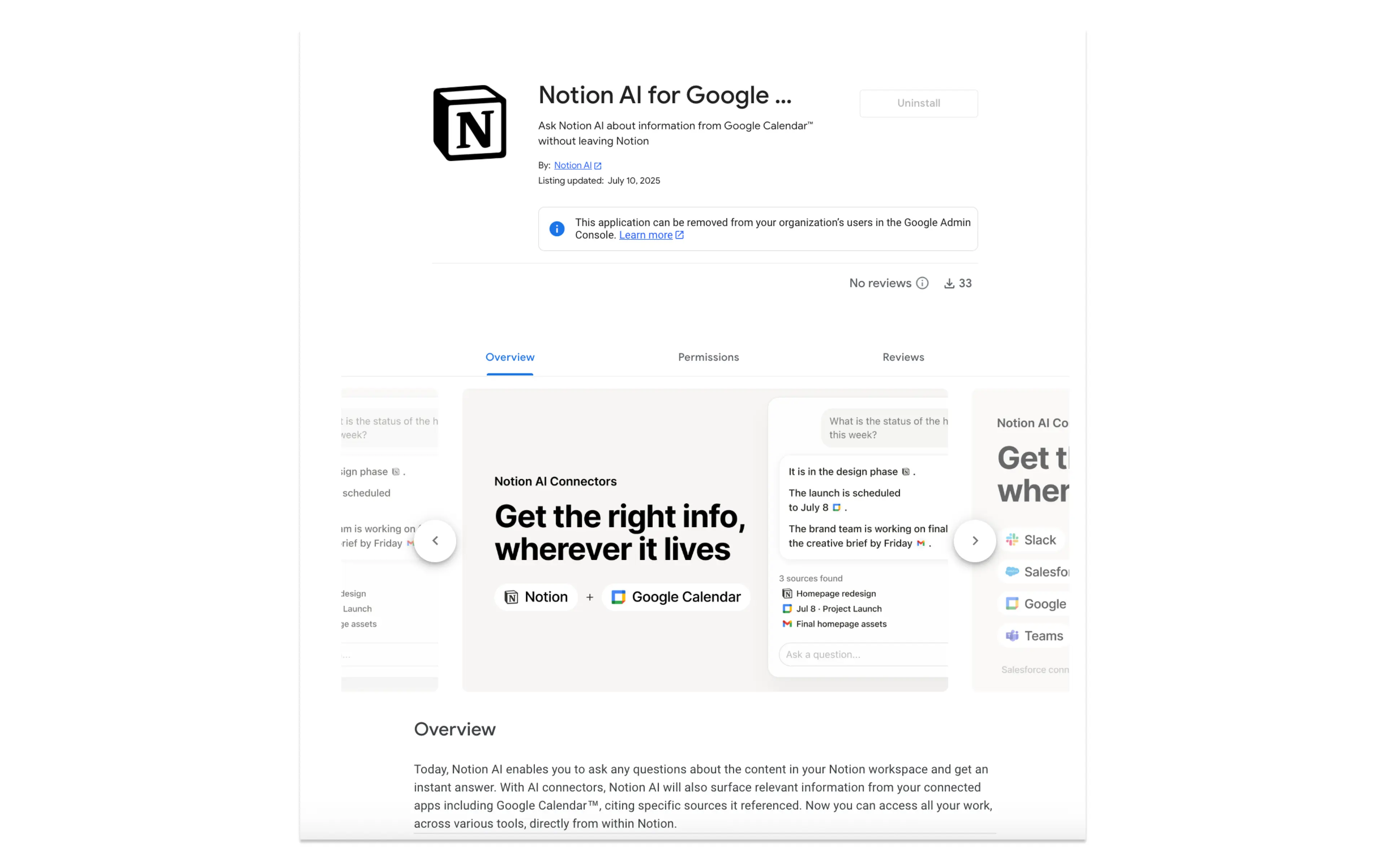 hc: google calendar ai connector marketplace