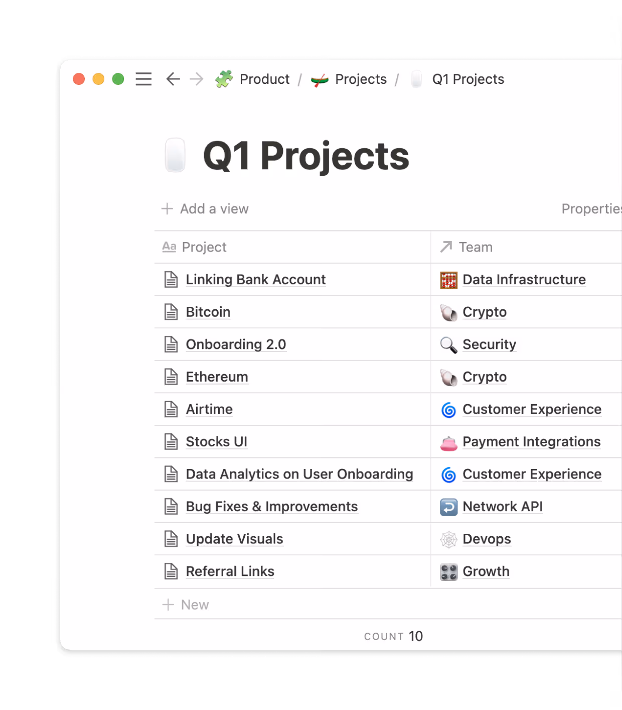 Chipper Cash’s 100+ employees coordinate their work from a central roadmap, helping them prioritize their work and stay aligned.