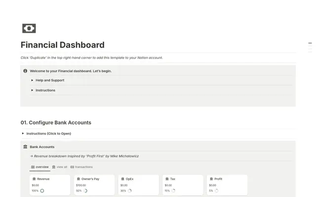 Financial Dashboard