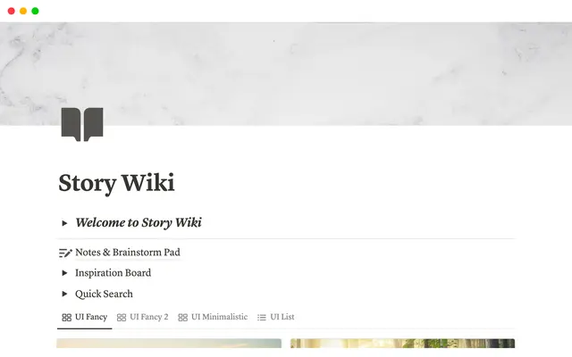 Story Wiki: Worldbuild, Plot, Write